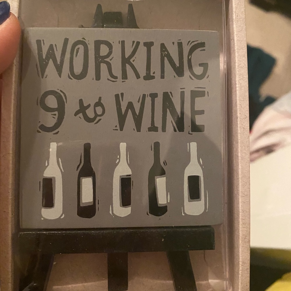 Working 9 to Wine tiny painting decor
